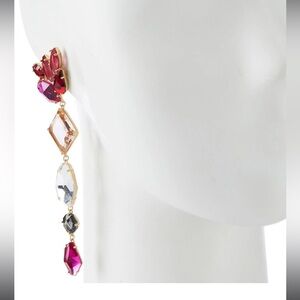 Kate Spade New York Gold Tone Pink Crystal Eaaringa